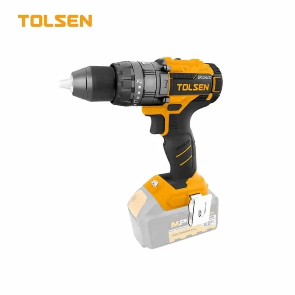Tolsen 87255 20V brushless cordless hammer drill driver industrial 13mm metal chuck power tool