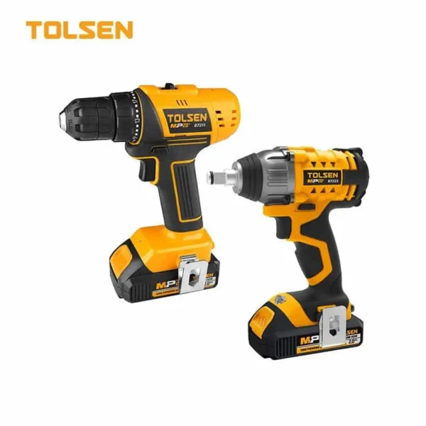 Tolsen 20V cordless drill and impact wrench combo kit with batteries and charger Instrocart Bangalore