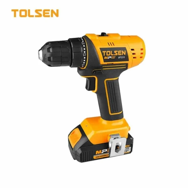 Tolsen 20V Li-Ion Cordless Drill Driver industrial power tool with battery charger Bangalore Instrocart
