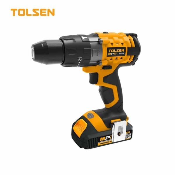 Tolsen 20V cordless impact drill driver 55Nm 13mm metal chuck with batteries and charger Instrocart Bangalore