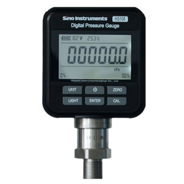 HS108 digital pressure gauge high accuracy industrial pressure meter LCD display black model